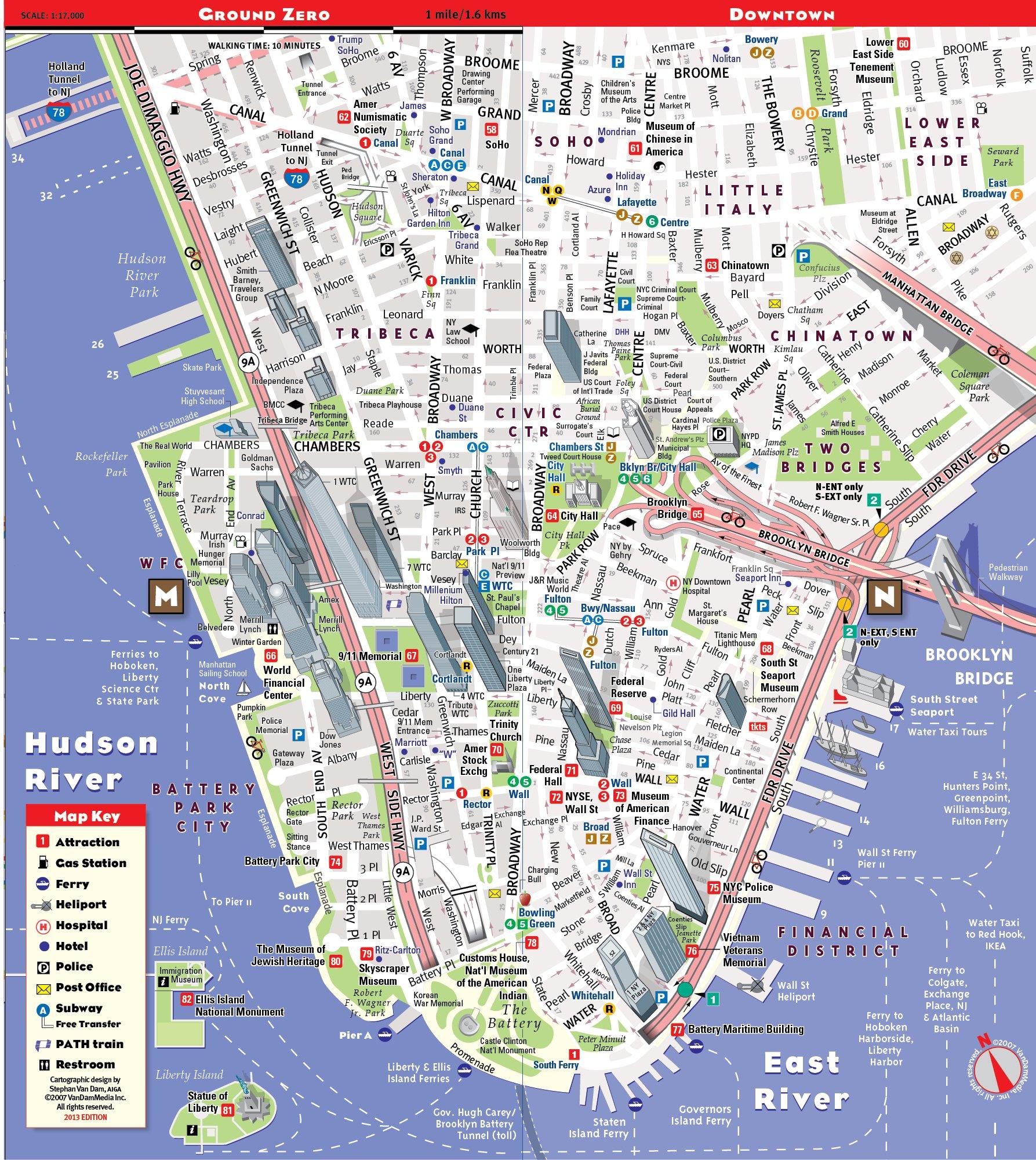Map of Manhattan offline map and detailed map of Manhattan city