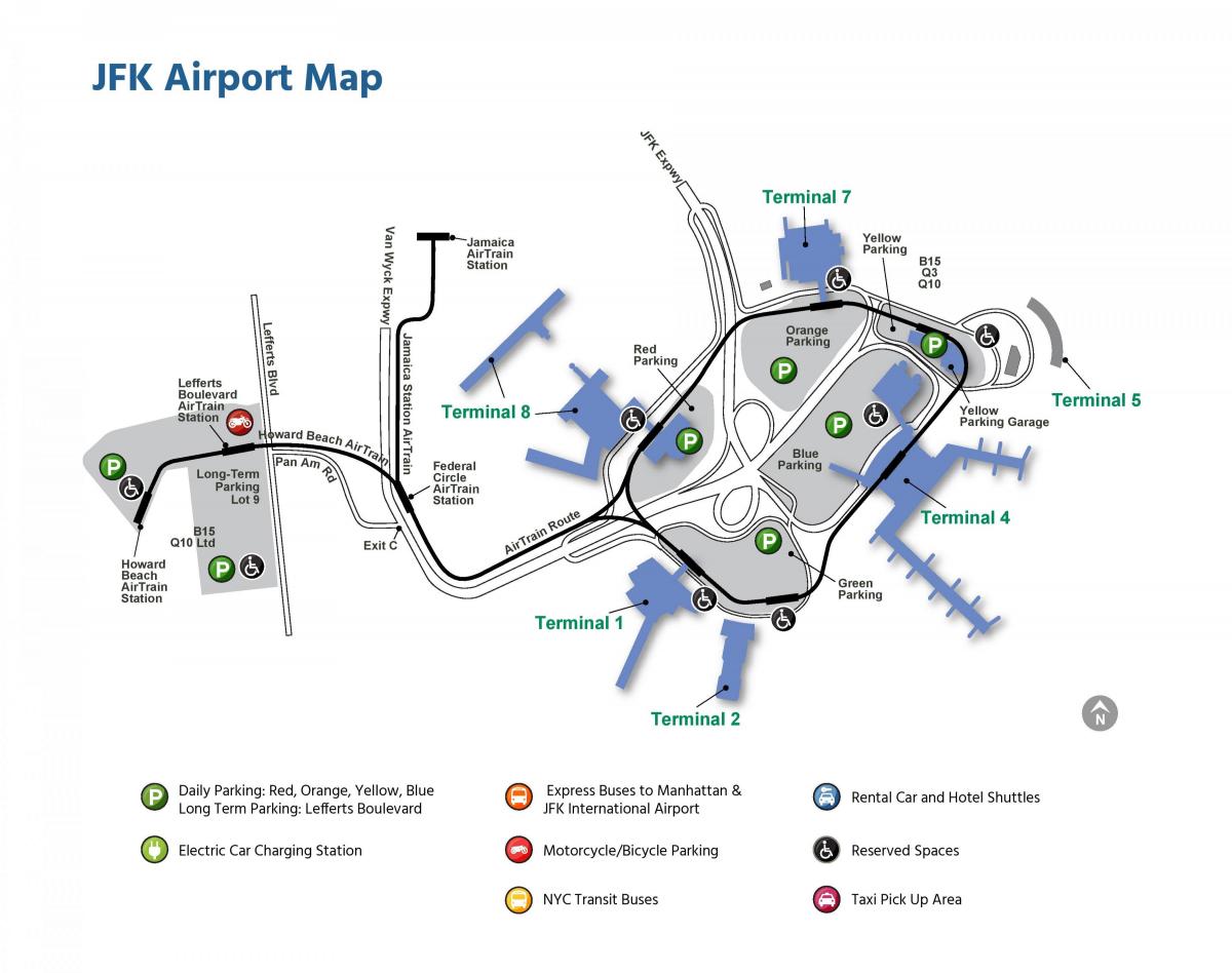 Manhattan airport terminal map