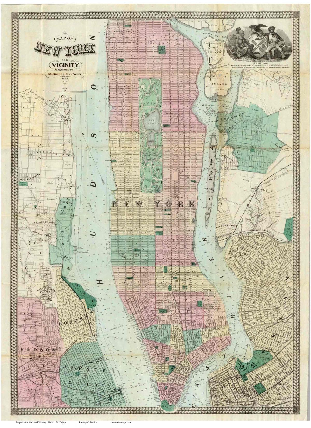 Manhattan historical map